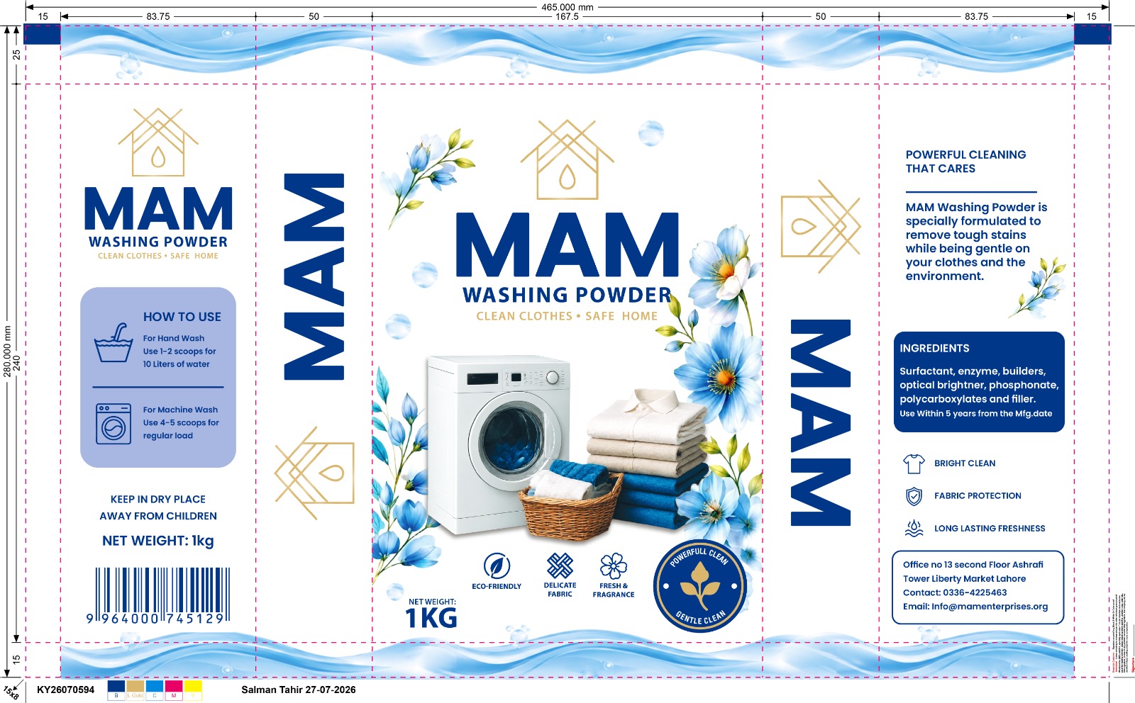 MAM Washing Powder Packaging